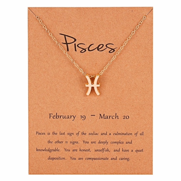 Zodiac Charm Pendant Necklace PISCES - Picture 4 of 4